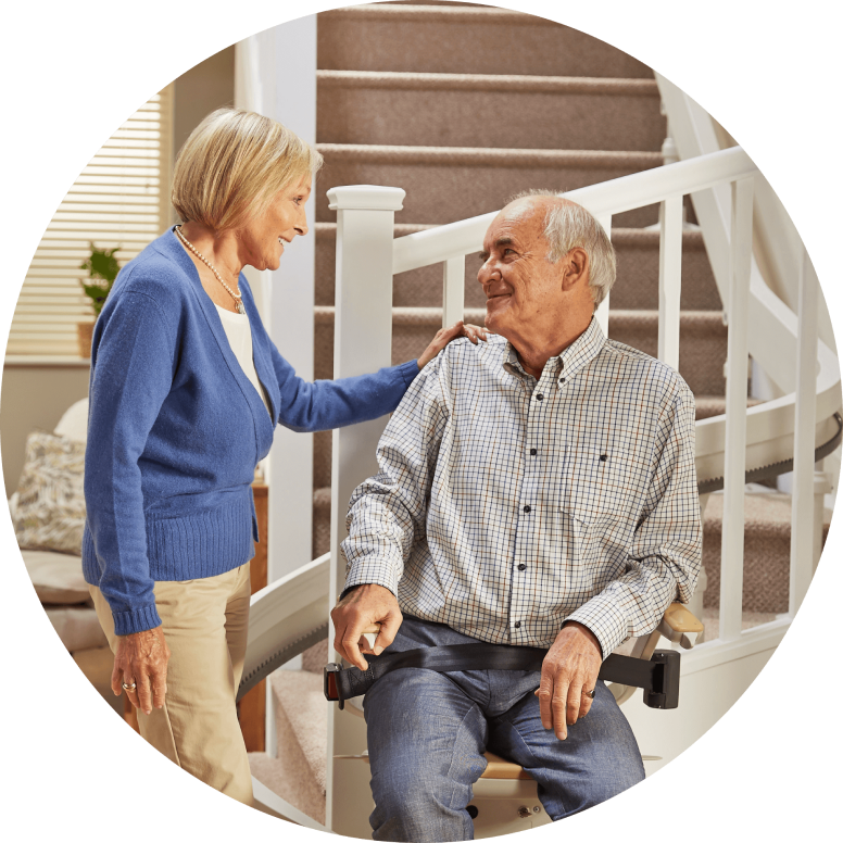 installing acorn straight stairlift in a Virginia home